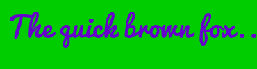 Image with Font Color 6600CD and Background Color 00CD00